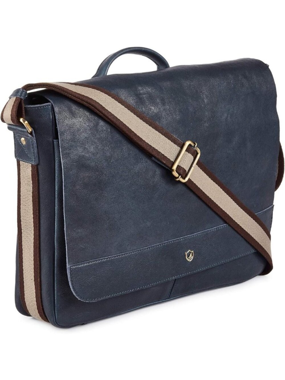 Distressed Vintage Real Leather Messenger Bag for 16" Laptop - Unisex Shoulder